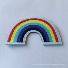 Factory Wholesale Custom Rainbow Woven Patch Sew On Embroidery Patches For Clothing